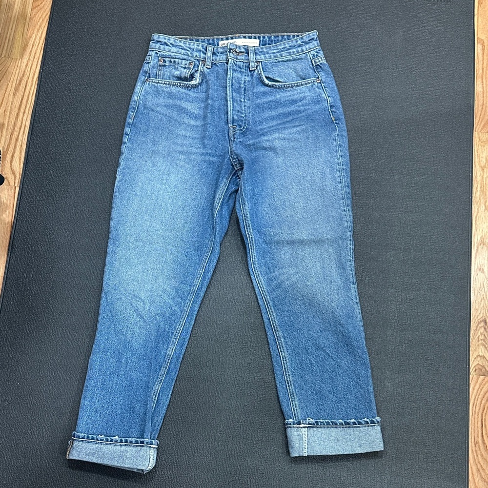 GRLFRND Blue Ankle Jeans